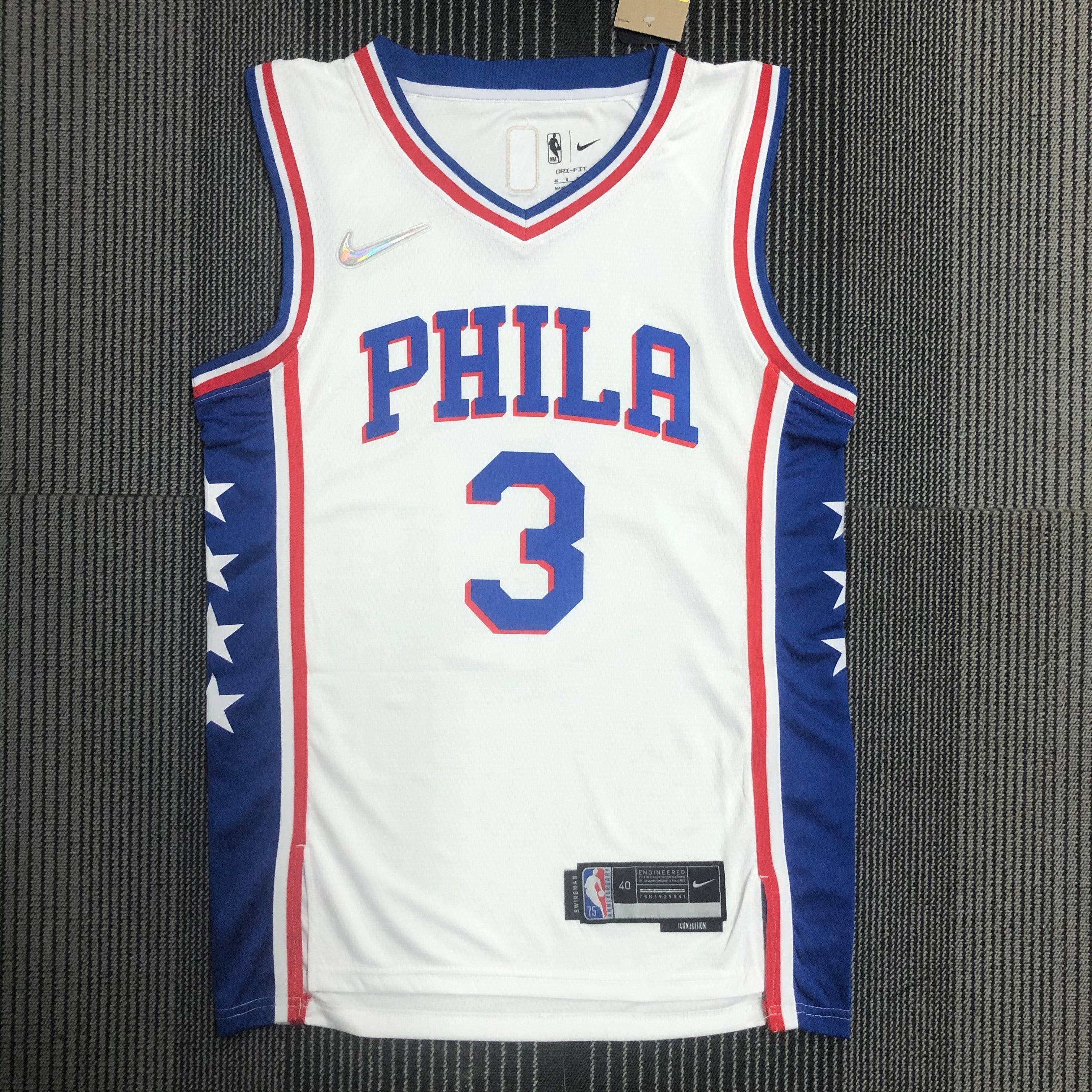 Philadelphia 76ers 75th Anniversary #3 Allen Iverson