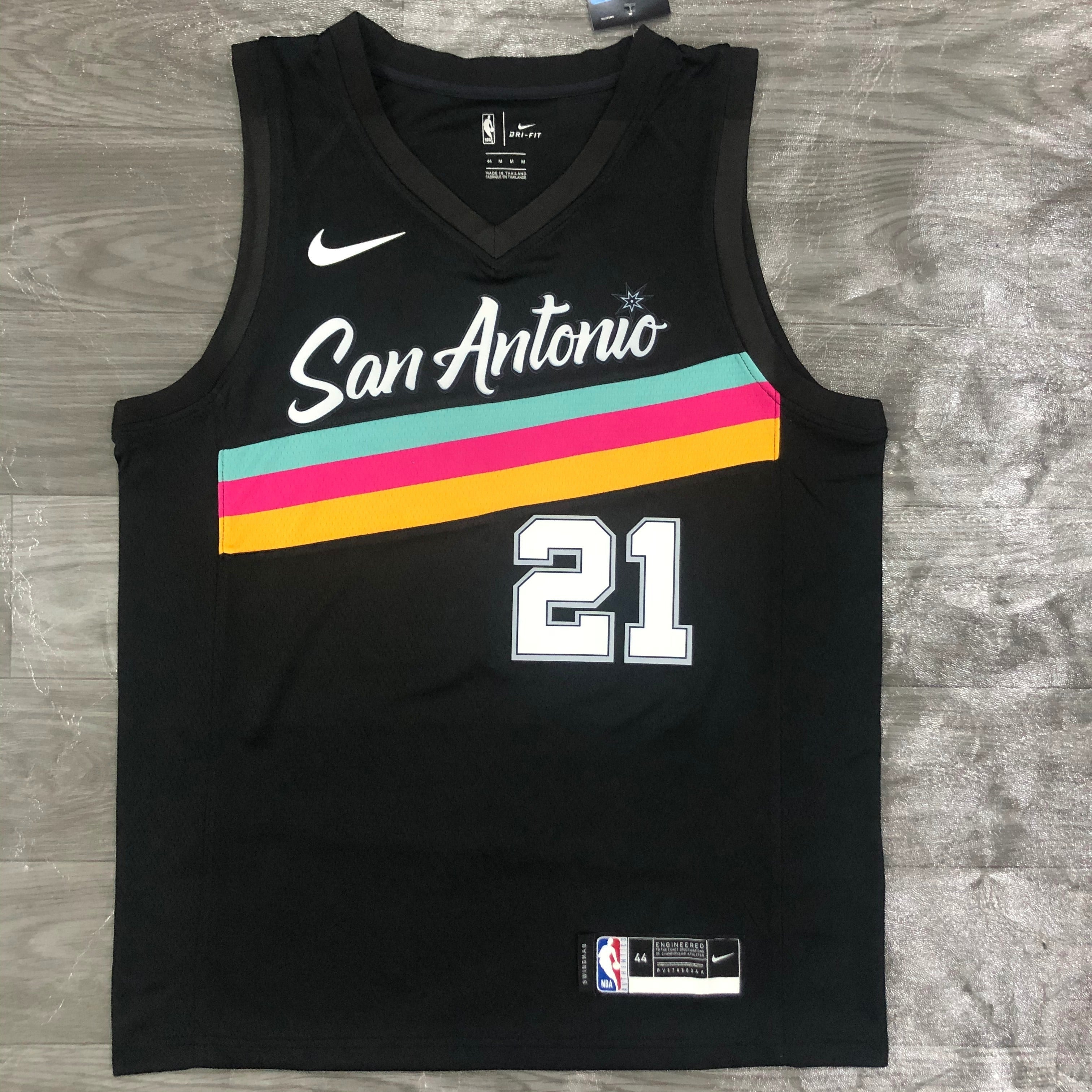 San Antonio Spurs City Edition #21 Tim Duncan (2020-21)