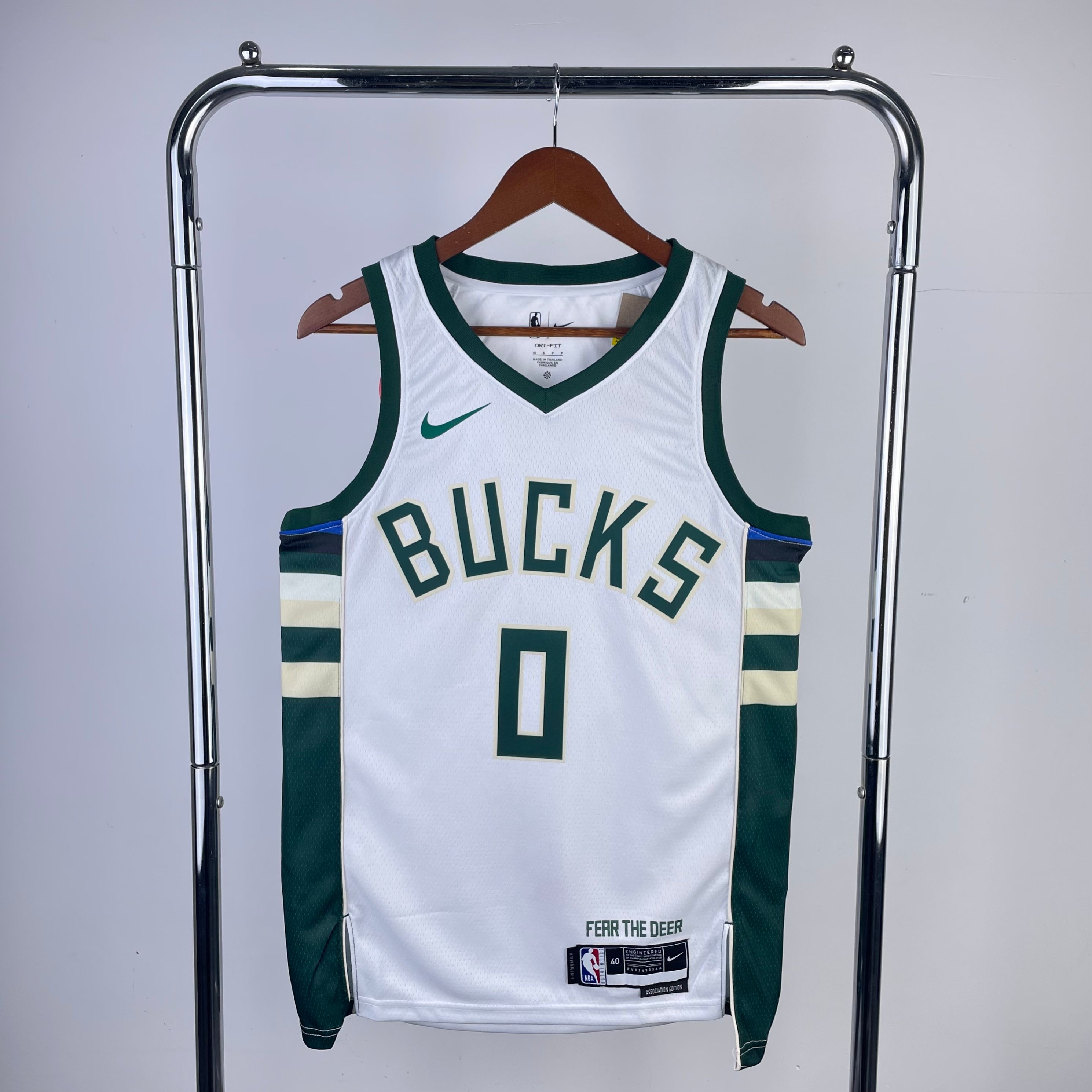 Milwaukee Bucks Home #0 Damian Lillard (2022-23)