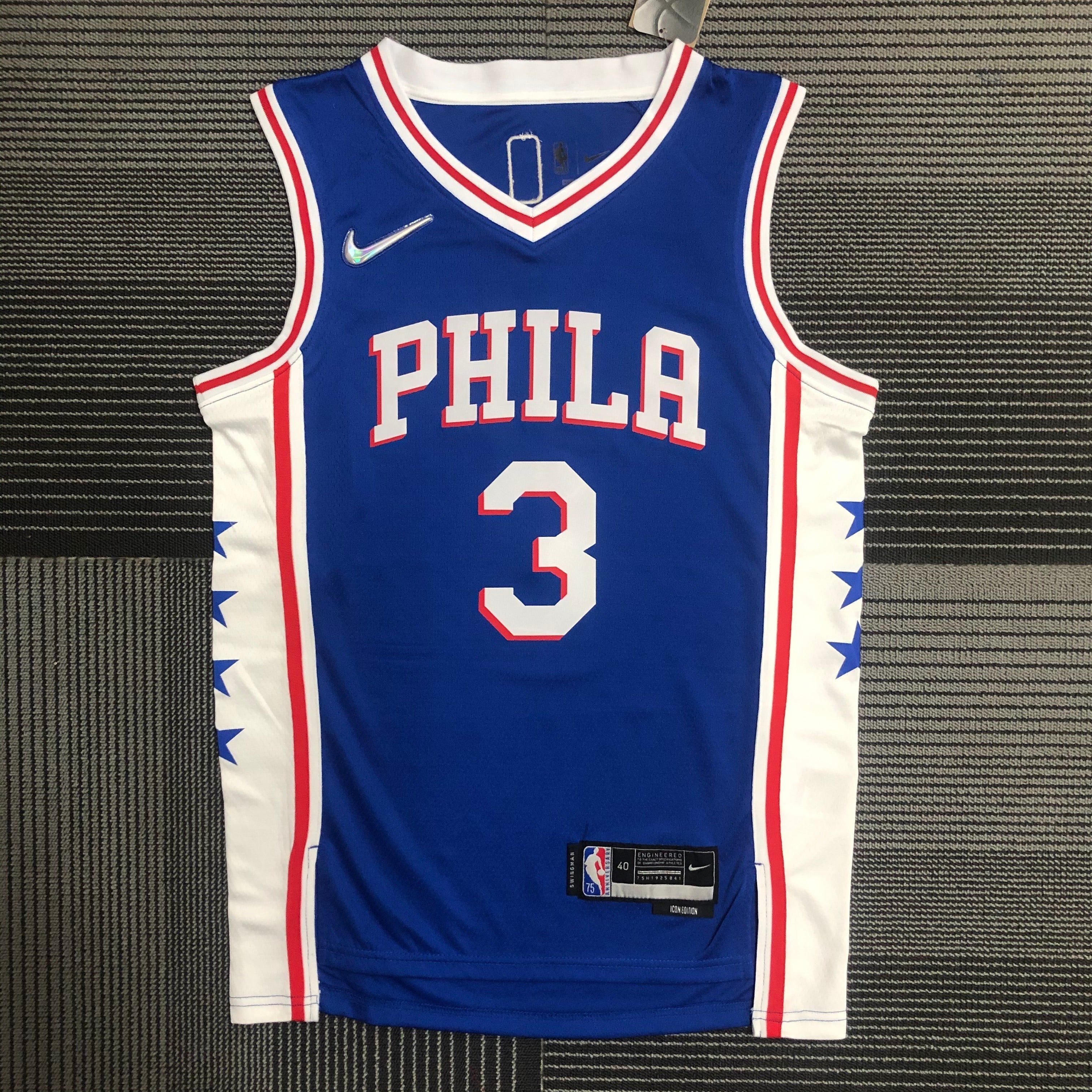 Philadelphia 76ers 75th Anniversary #3 Allen Iverson