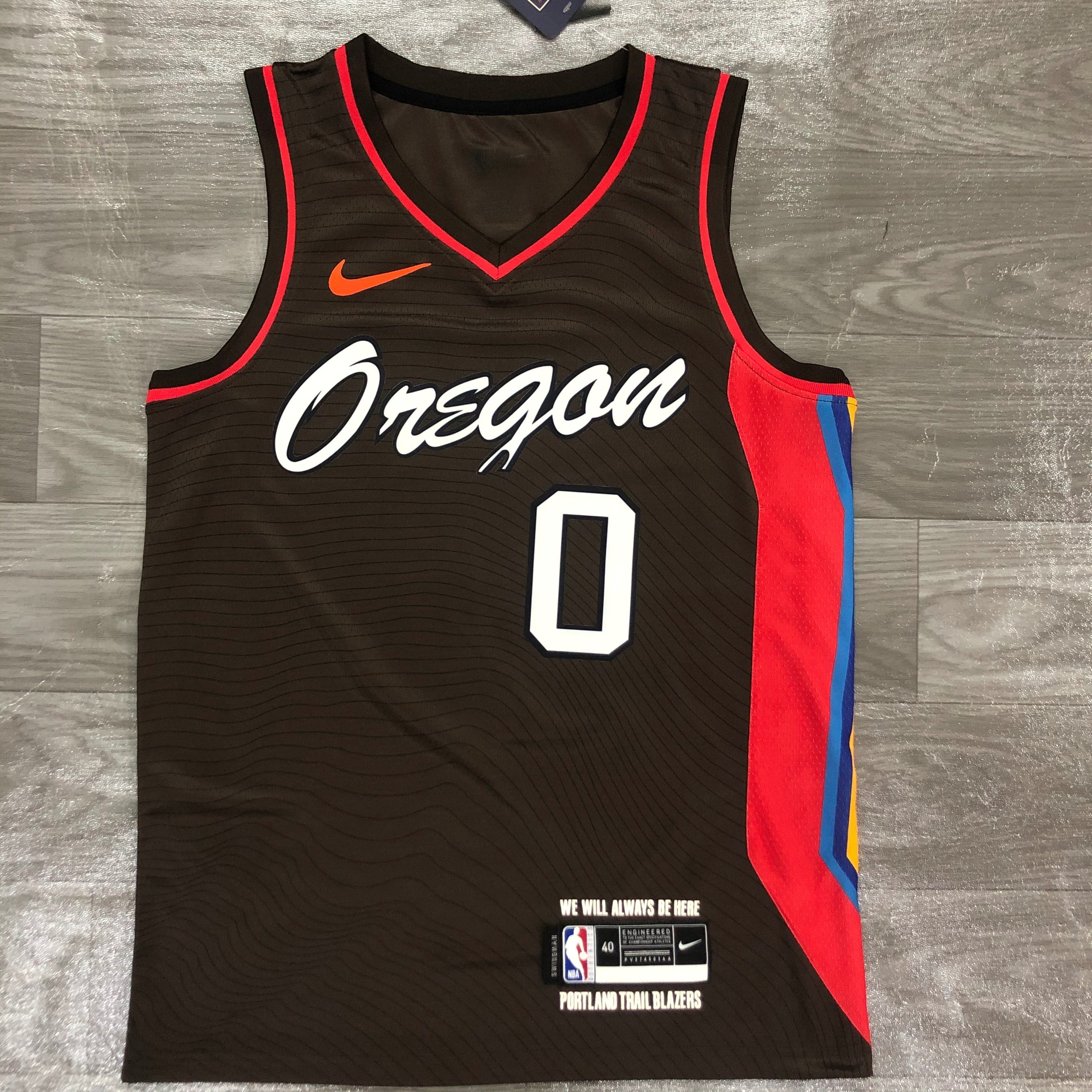 Portland Trail Blazers City Edition #0 Damian Lillard (2020-21)