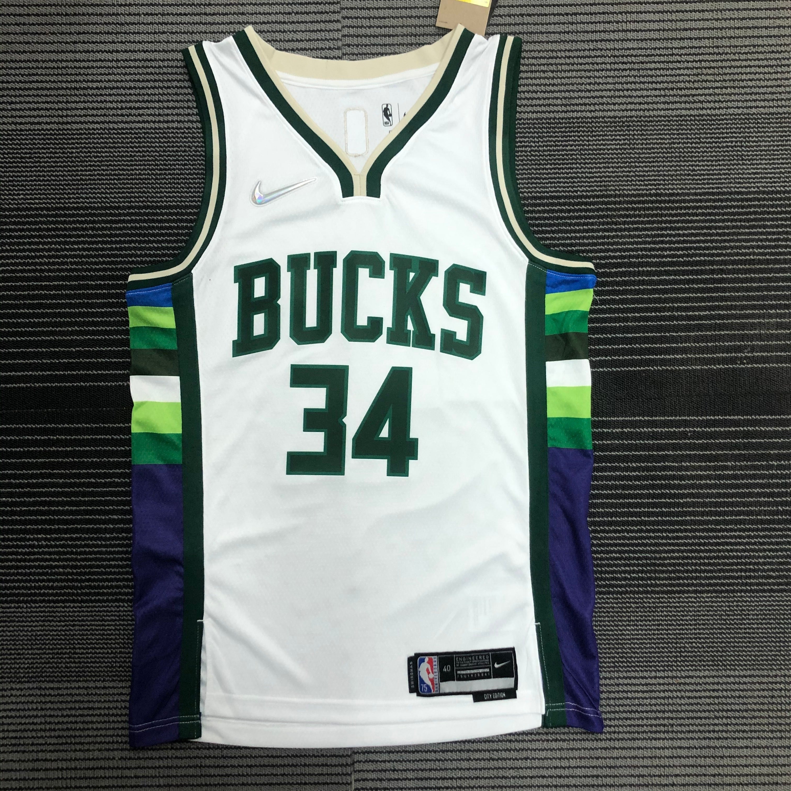 Milwaukee Bucks City Edition #34 Giannis Antetokounmpo