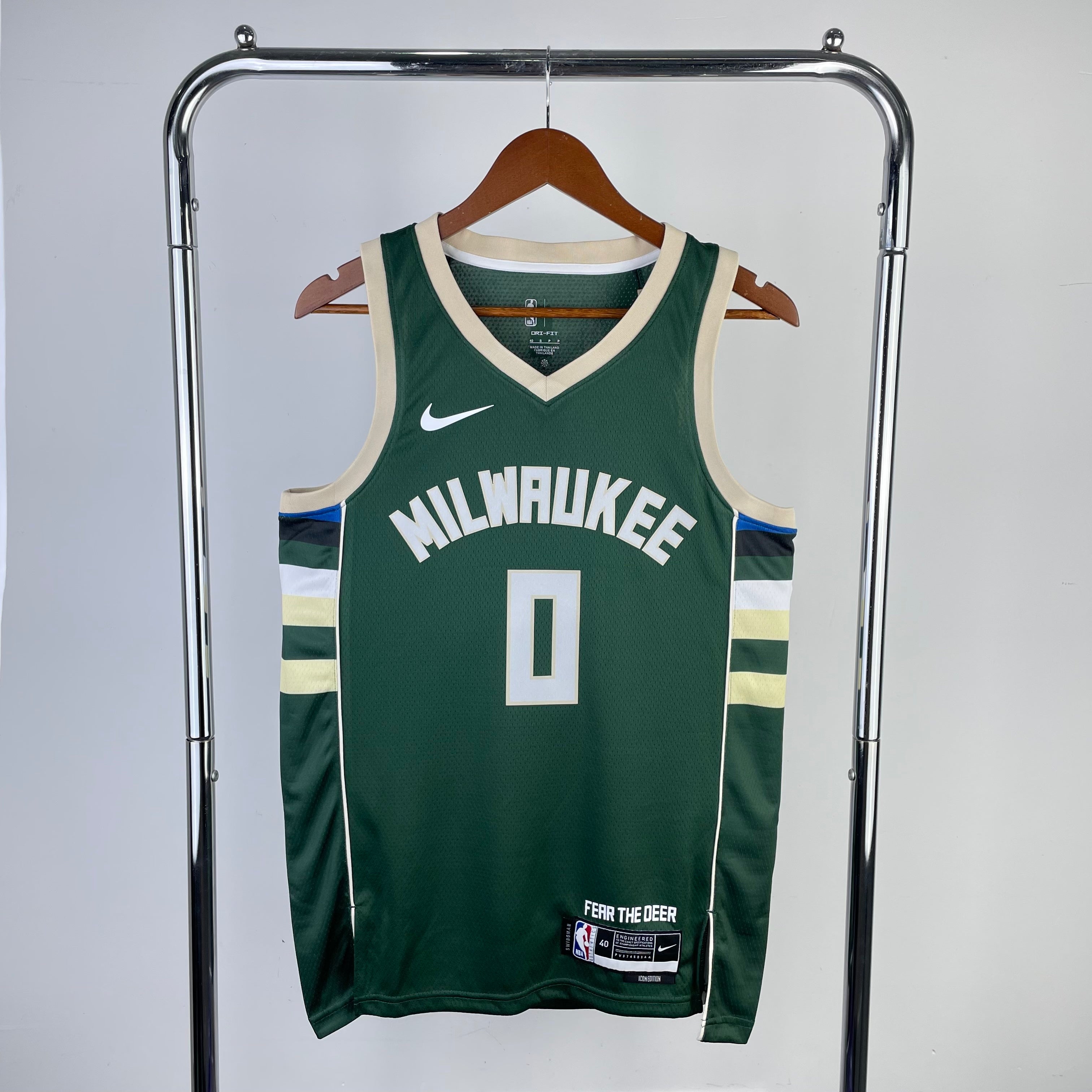 Milwaukee Bucks Away #0 Damian Lillard (2022-23)