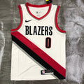 Portland Trail Blazers Home #0 Damian Lillard (2020-21)