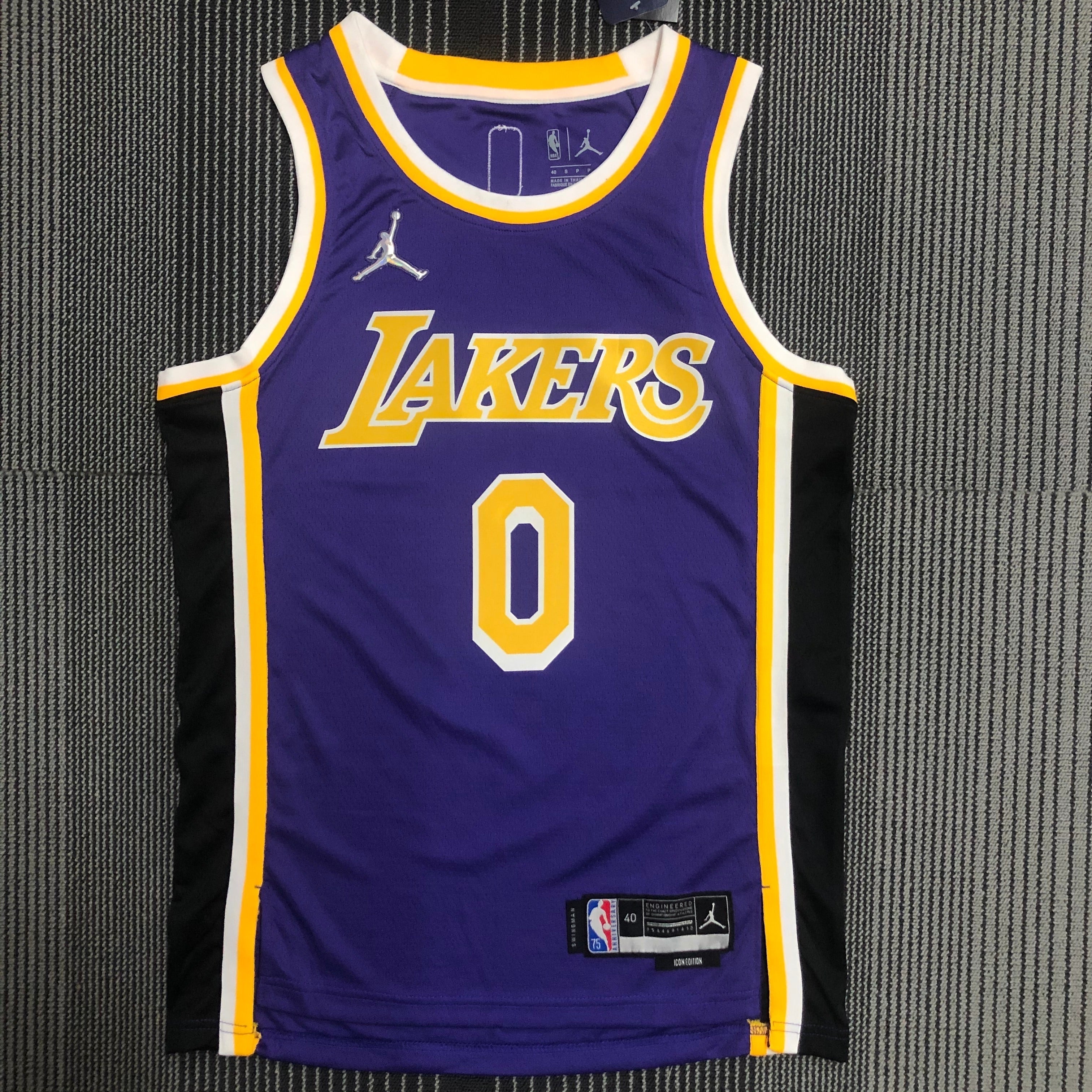 Los Angeles Lakers 75th Anniversary #0 Russell Westbrook