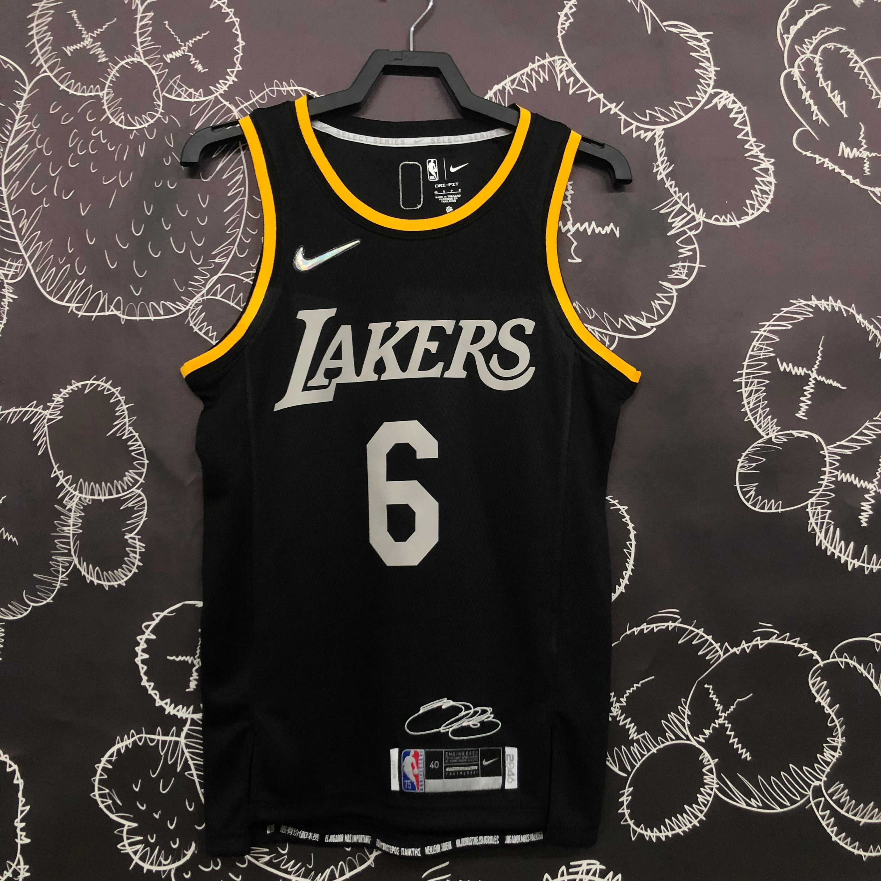 Los Angeles Lakers 75th Anniversary #6 LeBron James